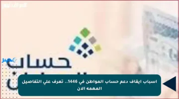أسباب إيقاف دعم حساب المواطن في 1446.. تعرف على التفاصيل المهمة الآن